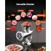 imageVEVOR Manual Stainless Steel Meat Grinder 18quot Clamp 2 Grinding Plates Sausage Stuffer Ideal for Home Kitchen Restaurant Butchers Shop5Table Clamp