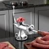 imageVEVOR Manual Stainless Steel Meat Grinder 18quot Clamp 2 Grinding Plates Sausage Stuffer Ideal for Home Kitchen Restaurant Butchers Shop8Suction Cup