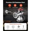 imageVEVOR Manual Stainless Steel Meat Grinder 18quot Clamp 2 Grinding Plates Sausage Stuffer Ideal for Home Kitchen Restaurant Butchers Shop8Suction Cup
