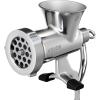 imageVEVOR Manual Stainless Steel Meat Grinder 18quot Clamp 2 Grinding Plates Sausage Stuffer Ideal for Home Kitchen Restaurant Butchers Shop8Table Clamp