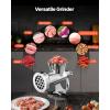 imageVEVOR Manual Stainless Steel Meat Grinder 18quot Clamp 2 Grinding Plates Sausage Stuffer Ideal for Home Kitchen Restaurant Butchers Shop8Table Clamp