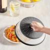 imageVEVOR Microwave Splatter Cover ampamp Mat 108quot Collapsible Microwave Lid for Food 500F HeatResistant Silicone ampamp Tempered Glass Splatter Guard for Plate Dish MultiPurpose Kitchen Gadget with Handle2 Pack