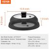 imageVEVOR Microwave Splatter Cover ampamp Mat 108quot Collapsible Microwave Lid for Food 500F HeatResistant Silicone ampamp Tempered Glass Splatter Guard for Plate Dish MultiPurpose Kitchen Gadget with Handle1 Pack
