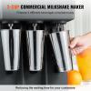 imageVEVOR Milkshake Maker Machine 375W Commercial Milk Shake Maker Mixer Single Head Drink Mixer Blender Machine 3Speed Milkshake Blender with 277oz Stainless Steel Cup for CommercialTriple Heads