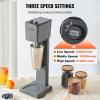 imageVEVOR Milkshake Maker Machine 375W Commercial Milk Shake Maker Mixer Single Head Drink Mixer Blender Machine 3Speed Milkshake Blender with 277oz Stainless Steel Cup for CommercialSingle Head