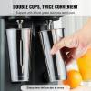 imageVEVOR Milkshake Maker Machine 375W Commercial Milk Shake Maker Mixer Single Head Drink Mixer Blender Machine 3Speed Milkshake Blender with 277oz Stainless Steel Cup for CommercialDouble Heads