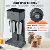 imageVEVOR Milkshake Maker Machine 375W Commercial Milk Shake Maker Mixer Single Head Drink Mixer Blender Machine 3Speed Milkshake Blender with 277oz Stainless Steel Cup for CommercialDouble Heads