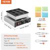 imageVEVOR Mini Dutch Pancake Maker 25PCS 43mm Diameter Dorayaki Baker Machine 1700W Commercial Electric Poffertjes Grill Nonstick Stainless Steel Temp ampamp Time Control for Home Kitchen Restaurant9pcs