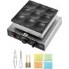 imageVEVOR Mini Dutch Pancake Maker 25PCS 43mm Diameter Dorayaki Baker Machine 1700W Commercial Electric Poffertjes Grill Nonstick Stainless Steel Temp ampamp Time Control for Home Kitchen Restaurant9pcs