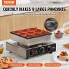 imageVEVOR Mini Dutch Pancake Maker 25PCS 43mm Diameter Dorayaki Baker Machine 1700W Commercial Electric Poffertjes Grill Nonstick Stainless Steel Temp ampamp Time Control for Home Kitchen Restaurant9pcs