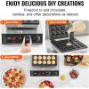 imageVEVOR Mini Dutch Pancake Maker 25PCS 43mm Diameter Dorayaki Baker Machine 1700W Commercial Electric Poffertjes Grill Nonstick Stainless Steel Temp ampamp Time Control for Home Kitchen Restaurant25pcs220V