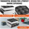 imageVEVOR Mini Dutch Pancake Maker 25PCS 43mm Diameter Dorayaki Baker Machine 1700W Commercial Electric Poffertjes Grill Nonstick Stainless Steel Temp ampamp Time Control for Home Kitchen Restaurant9pcs