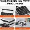 imageVEVOR Mini Dutch Pancake Maker 25PCS 43mm Diameter Dorayaki Baker Machine 1700W Commercial Electric Poffertjes Grill Nonstick Stainless Steel Temp ampamp Time Control for Home Kitchen Restaurant25pcs220V