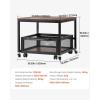 imageVEVOR Mini Fridge Stand with Storage 198 lbs Mini Fridge Table with Movable Storage Cart ampamp Swivel Wheels Beverage Refrigerator Stand for Coffee Bar Mini Fridge Organizer for Home Dorm Light BrownDark Brown