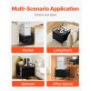 imageVEVOR Mini Fridge Stand with Storage 198 lbs Mini Fridge Table with Movable Storage Cart ampamp Swivel Wheels Beverage Refrigerator Stand for Coffee Bar Mini Fridge Organizer for Home Dorm Light BrownBlack