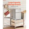 imageVEVOR Mini Fridge Stand with Storage 198 lbs Mini Fridge Table with Movable Storage Cart ampamp Swivel Wheels Beverage Refrigerator Stand for Coffee Bar Mini Fridge Organizer for Home Dorm Light BrownWhite