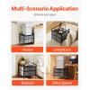 imageVEVOR Mini Fridge Stand with Storage 198 lbs Mini Fridge Table with Movable Storage Cart ampamp Swivel Wheels Beverage Refrigerator Stand for Coffee Bar Mini Fridge Organizer for Home Dorm Light BrownGrey