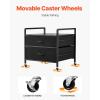 imageVEVOR Mini Fridge Stand with Storage 198 lbs Mini Fridge Table with Movable Storage Cart ampamp Swivel Wheels Beverage Refrigerator Stand for Coffee Bar Mini Fridge Organizer for Home Dorm Light BrownBlack