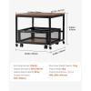 imageVEVOR Mini Fridge Stand with Storage 198 lbs Mini Fridge Table with Movable Storage Cart ampamp Swivel Wheels Beverage Refrigerator Stand for Coffee Bar Mini Fridge Organizer for Home Dorm Light BrownLight Brown