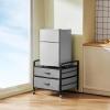 imageVEVOR Mini Fridge Stand with Storage 198 lbs Mini Fridge Table with Movable Storage Cart ampamp Swivel Wheels Beverage Refrigerator Stand for Coffee Bar Mini Fridge Organizer for Home Dorm Light BrownGrey