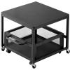 imageVEVOR Mini Fridge Stand with Storage 198 lbs Mini Fridge Table with Movable Storage Cart ampamp Swivel Wheels Beverage Refrigerator Stand for Coffee Bar Mini Fridge Organizer for Home Dorm Light BrownBlack