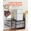 imageVEVOR Mini Fridge Stand with Storage 198 lbs Mini Fridge Table with Movable Storage Cart ampamp Swivel Wheels Beverage Refrigerator Stand for Coffee Bar Mini Fridge Organizer for Home Dorm Light BrownGrey