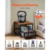 imageVEVOR Mini Fridge Stand with Storage 198 lbs Mini Fridge Table with Movable Storage Cart ampamp Swivel Wheels Beverage Refrigerator Stand for Coffee Bar Mini Fridge Organizer for Home Dorm Light BrownLight Brown
