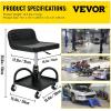 imageVEVOR Mobile Rolling Seat 300LBS Capacity 157quot to 205quot Adjustable Height Mechanic Rolling Stool with Swivel Wheels and Tool Tray for Workshop Auto Repair Shop Black