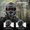 imageVEVOR Motorcycle Helmet DOT Approved Full Face or 34 Dual Visor with Slot for Your Bluetooth ampamp Interchangeable Lens Smart Street ABS Helmet Comfortable Motocross Helmetfull face helmet