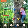 imageVEVOR Ninja Tree Climbing Kit 20 Rock Climbing Holds ampamp 6 Ratchets Large Climbing Rocks for Kids ampamp Adults Outdoor Backyard Ninja Tree Obstacle Course Training12 Holds  Rope Ladder