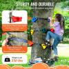 imageVEVOR Ninja Tree Climbing Kit 20 Rock Climbing Holds ampamp 6 Ratchets Large Climbing Rocks for Kids ampamp Adults Outdoor Backyard Ninja Tree Obstacle Course Training12 Holds