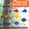 imageVEVOR Ninja Tree Climbing Kit 20 Rock Climbing Holds ampamp 6 Ratchets Large Climbing Rocks for Kids ampamp Adults Outdoor Backyard Ninja Tree Obstacle Course Training12 Holds  Rope Ladder