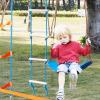 imageVEVOR Ninja Warrior Obstacle Course for Kids 2 x 65 ft Weatherproof Slacklines 500lbs Weight Capacity Monkey Line Outdoor Playset Equipment Backyard Toys Training Equipment Set with 12 Obstacles2 x 56ft