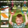 imageVEVOR Ninja Warrior Obstacle Course for Kids 2 x 65 ft Weatherproof Slacklines 500lbs Weight Capacity Monkey Line Outdoor Playset Equipment Backyard Toys Training Equipment Set with 12 Obstacles2 x 56ft