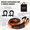 imageVEVOR OffRoad Recovery Kit 3quot x 30 Tow Straps Heavy Duty with Hooks 30000 lbs Winch Strap Kit 44092 lbs DRing Shackles Shackle Receiver Snatch Block Pulley Gloves Storage Bag for ATV Jeep4piece set