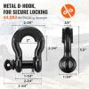 imageVEVOR OffRoad Recovery Kit 3quot x 30 Tow Straps Heavy Duty with Hooks 30000 lbs Winch Strap Kit 44092 lbs DRing Shackles Shackle Receiver Snatch Block Pulley Gloves Storage Bag for ATV Jeep4piece set