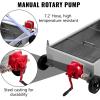 imageVEVOR Oil Drain Pan 15 Gallon Oil Drain Tank 57L Low Profile Oil Drain Pan Large Capacity Oil Change Pan Foldable Hand with Pump Hose Swivel Casters Wheels for Car SUV Trucks Oil DrainingHand Pump