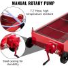 imageVEVOR Oil Drain Pan 18 Gallon Oil Drain Tank 68L Low Profile Oil Drain Pan Large Capacity Oil Change Pan Foldable Hand with Pump Hose Swivel Casters Wheels for Car SUV Trucks Oil DrainingHand Pump