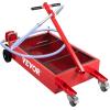 imageVEVOR Oil Drain Pan 18 Gallon Oil Drain Tank 68L Low Profile Oil Drain Pan Large Capacity Oil Change Pan Foldable Hand with Pump Hose Swivel Casters Wheels for Car SUV Trucks Oil DrainingHand Pump