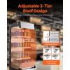 imageVEVOR Open Air Merchandiser 4Tier Shelving Commercial Refrigerator Grab and Go Display Cooler Refrigerator with Air Curtain LED Advertising Light Fits for Restaurants Stores Office 184cuft78 cuft