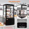 imageVEVOR Open Air Merchandiser 4Tier Shelving Commercial Refrigerator Grab and Go Display Cooler Refrigerator with Air Curtain LED Advertising Light Fits for Restaurants Stores Office 184cuft188 x 169 x 38 in