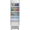 imageVEVOR Open Air Merchandiser 4Tier Shelving Commercial Refrigerator Grab and Go Display Cooler Refrigerator with Air Curtain LED Advertising Light Fits for Restaurants Stores Office 184cuft78 cuft