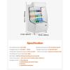 imageVEVOR Open Air Merchandiser 4Tier Shelving Commercial Refrigerator Grab and Go Display Cooler Refrigerator with Air Curtain LED Advertising Light Fits for Restaurants Stores Office 184cuft127 cuft