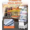 imageVEVOR Open Air Merchandiser 4Tier Shelving Commercial Refrigerator Grab and Go Display Cooler Refrigerator with Air Curtain LED Advertising Light Fits for Restaurants Stores Office 184cuft78 cuft