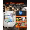 imageVEVOR Open Air Merchandiser 4Tier Shelving Commercial Refrigerator Grab and Go Display Cooler Refrigerator with Air Curtain LED Advertising Light Fits for Restaurants Stores Office 184cuft127 cuft