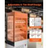 imageVEVOR Open Air Merchandiser 4Tier Shelving Commercial Refrigerator Grab and Go Display Cooler Refrigerator with Air Curtain LED Advertising Light Fits for Restaurants Stores Office 184cuft184 cuft