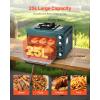 imageVEVOR Outdoor Camping Oven 2in1 Portable Gas Camping Stove Oven Combo Adjustable Fire 60Minute Timer Windproof for Camping Backyard Picnic Outdoor Cooking Universal Butane Canister Compatible25L