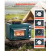 imageVEVOR Outdoor Camping Oven 2in1 Portable Gas Camping Stove Oven Combo Adjustable Fire 60Minute Timer Windproof for Camping Backyard Picnic Outdoor Cooking Universal Butane Canister Compatible25L