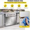 imageVEVOR Outdoor Kitchen Door Drawer Combo 325quot W x 216quot H x 205quotD Access DoorDouble Drawers with Paper Towel Rack Stainless Steel Handles for BBQ Islands