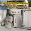 imageVEVOR Outdoor Kitchen Door Drawer Combo 325quot W x 216quot H x 205quotD Access DoorDouble Drawers with Paper Towel Rack Stainless Steel Handles for BBQ Islands